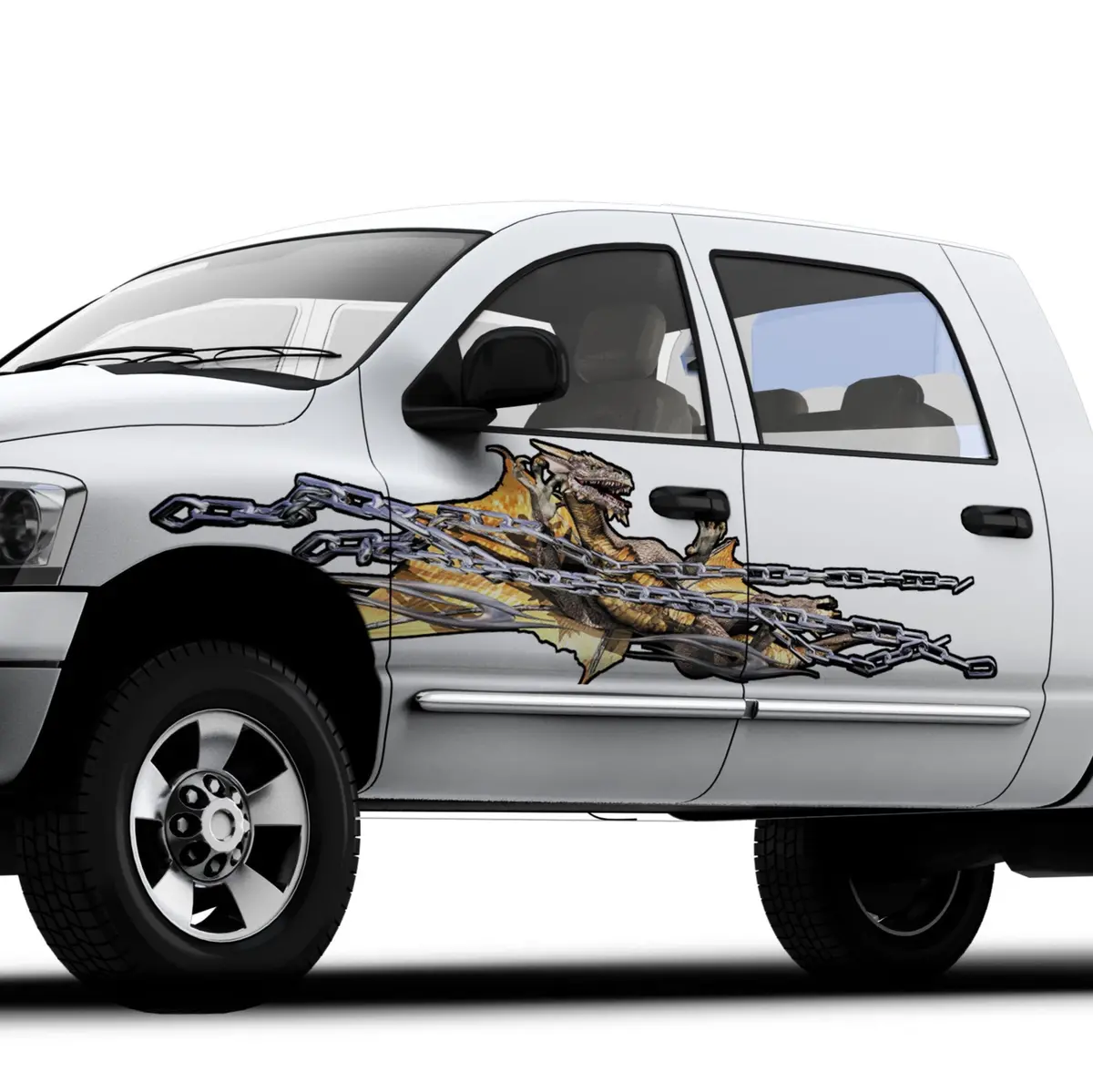Chained Dragon Vinyl Graphics For Cars, Trucks & Semi Trailers 1
