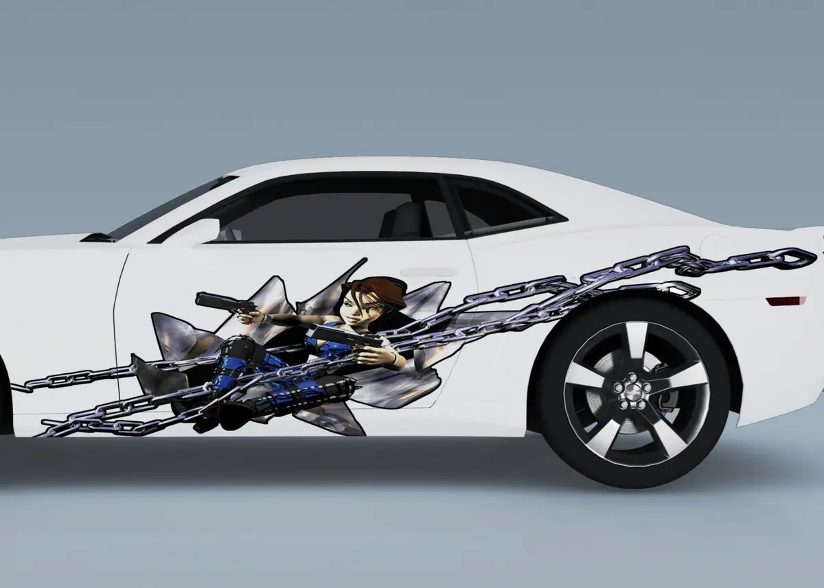 Anime Battle Girl Vinyl Graphic Decals For Cars & Trucks 1