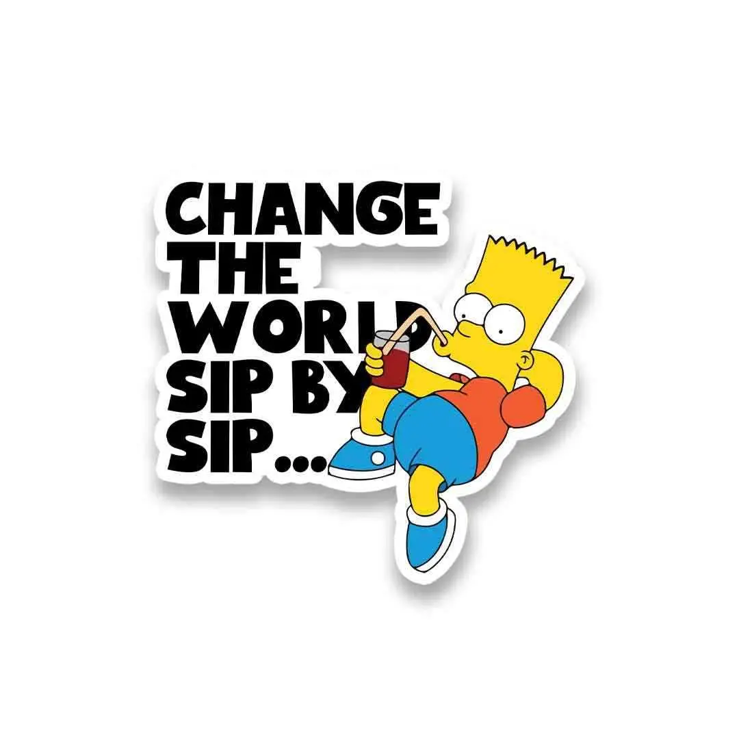 Change The World Sip By Sip Sticker 1