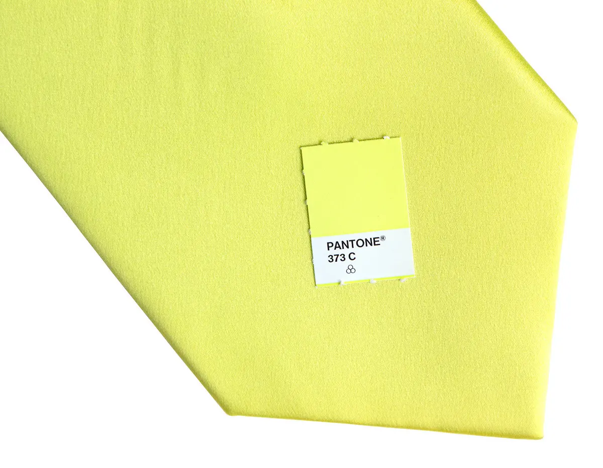 Chartreuse Necktie. Yellow-Green Solid Color Satin Finish Tie, No Print 2