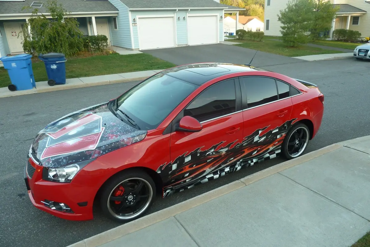 Tribal Checkered Flag Vinyl Wrap For Car And Truck 6