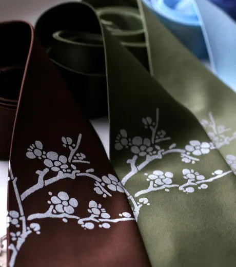 Cherry Blossom Silk Necktie 1