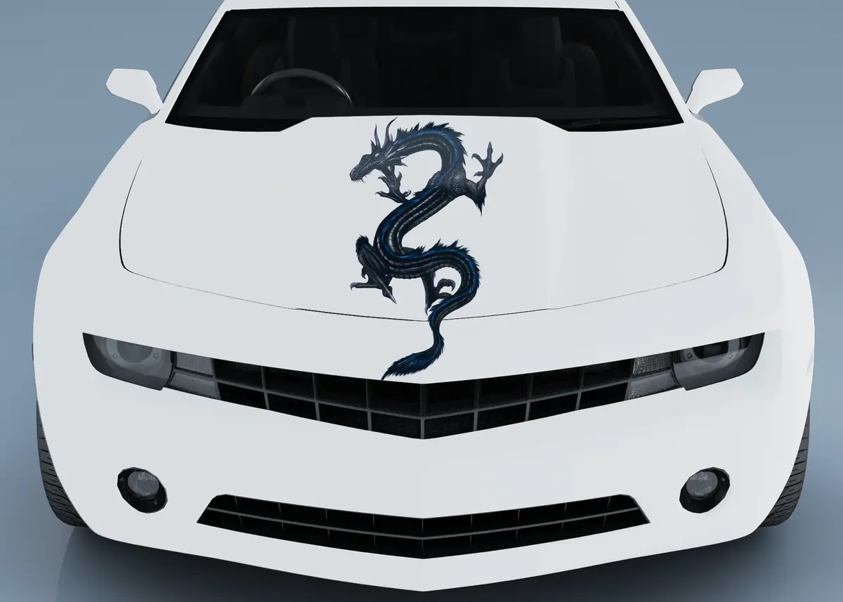 Dragon Hood Vinyl Graphic Decal For Cars & Trucks 1