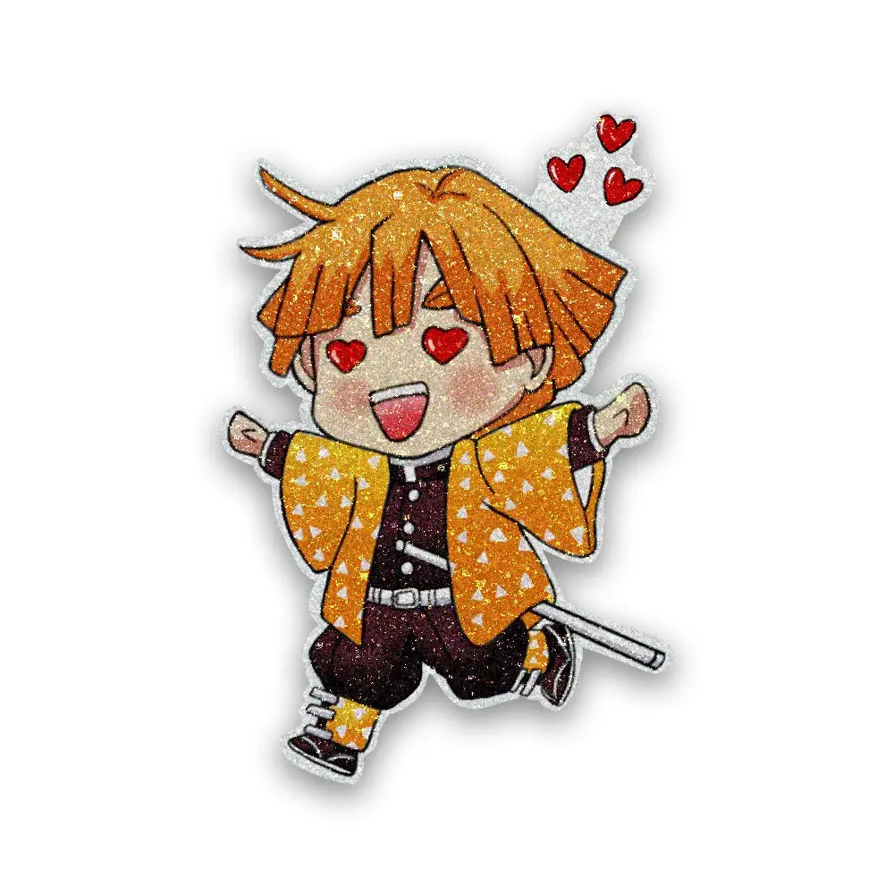 Chibi Zenitsu Glitter Sticker 1