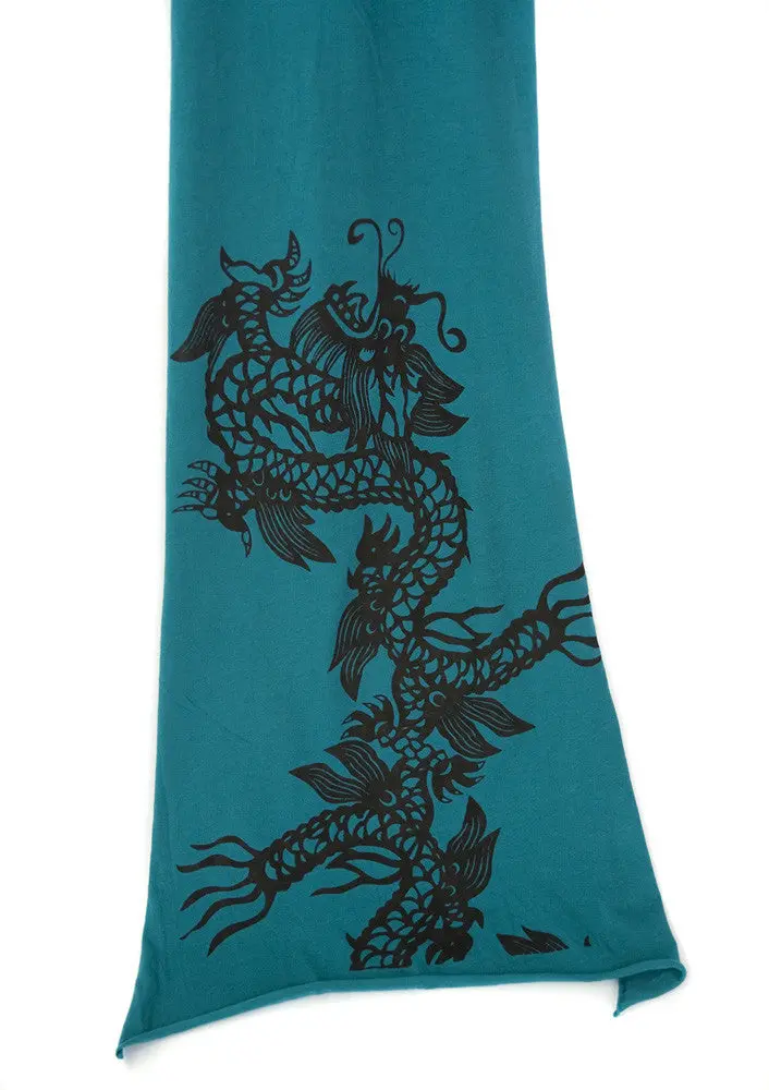 Chinese Dragon Pima Cotton Scarf 1