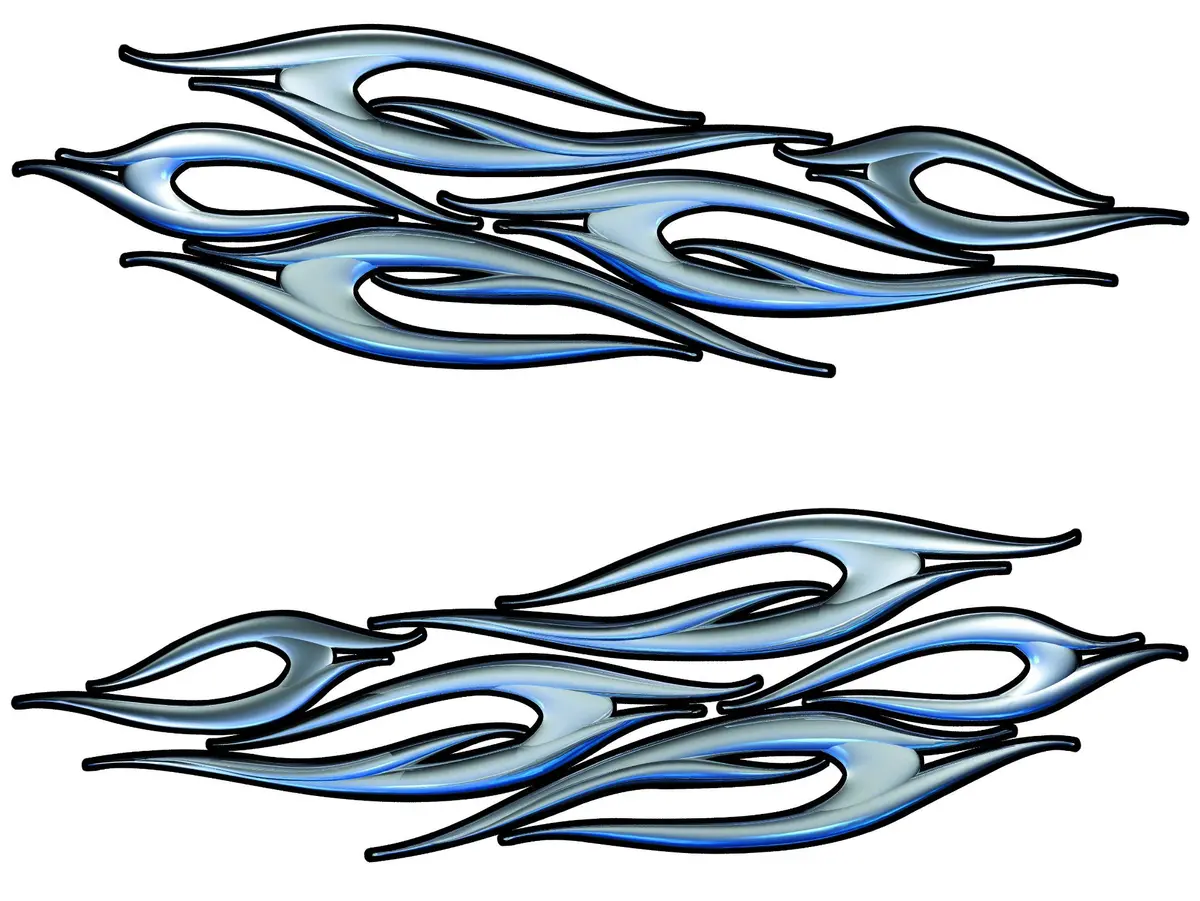 Flame Spears Motorcycle Decal Set – Motorbike Graphic Kit 3