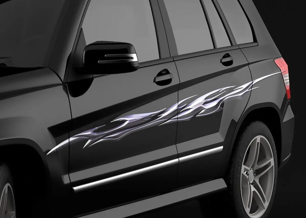 Full Color Tribal Flames Vinyl Decals – Set Of 2 For Cars & Trucks B758 1