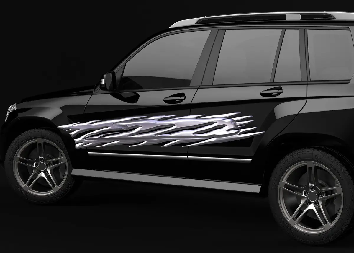 Blaze Flames Vinyl Graphics Kit For Cars & Trucks B910 1