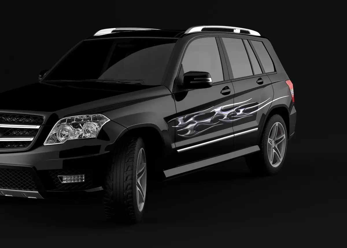 Tribal Flames Vinyl Graphics For Cars & Trucks B744 1