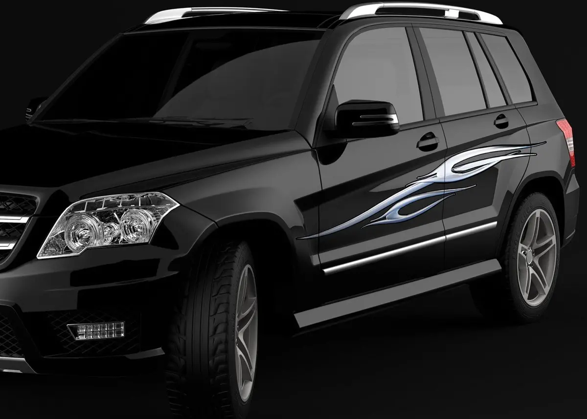 Chrome Spear Vinyl Decals For Sides Of Car, Truck And Suv's 2