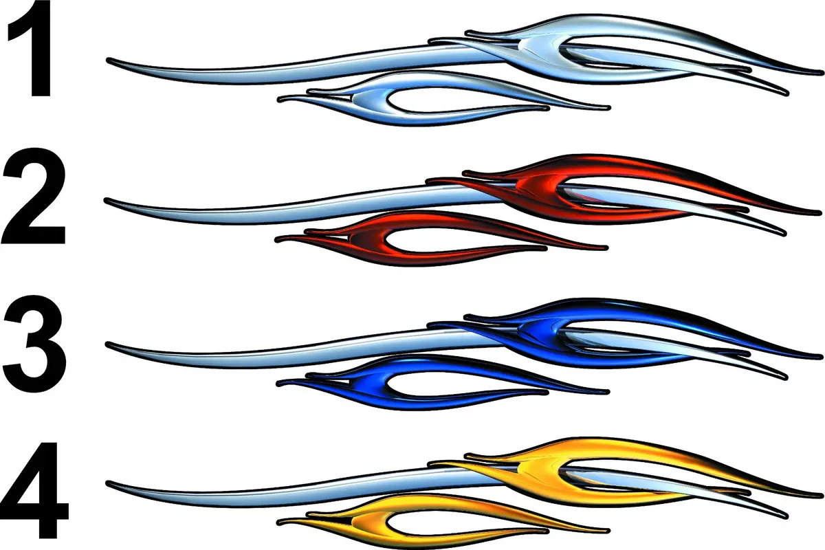 Chrome Spear Vinyl Decals For Sides Of Car, Truck And Suv's 6