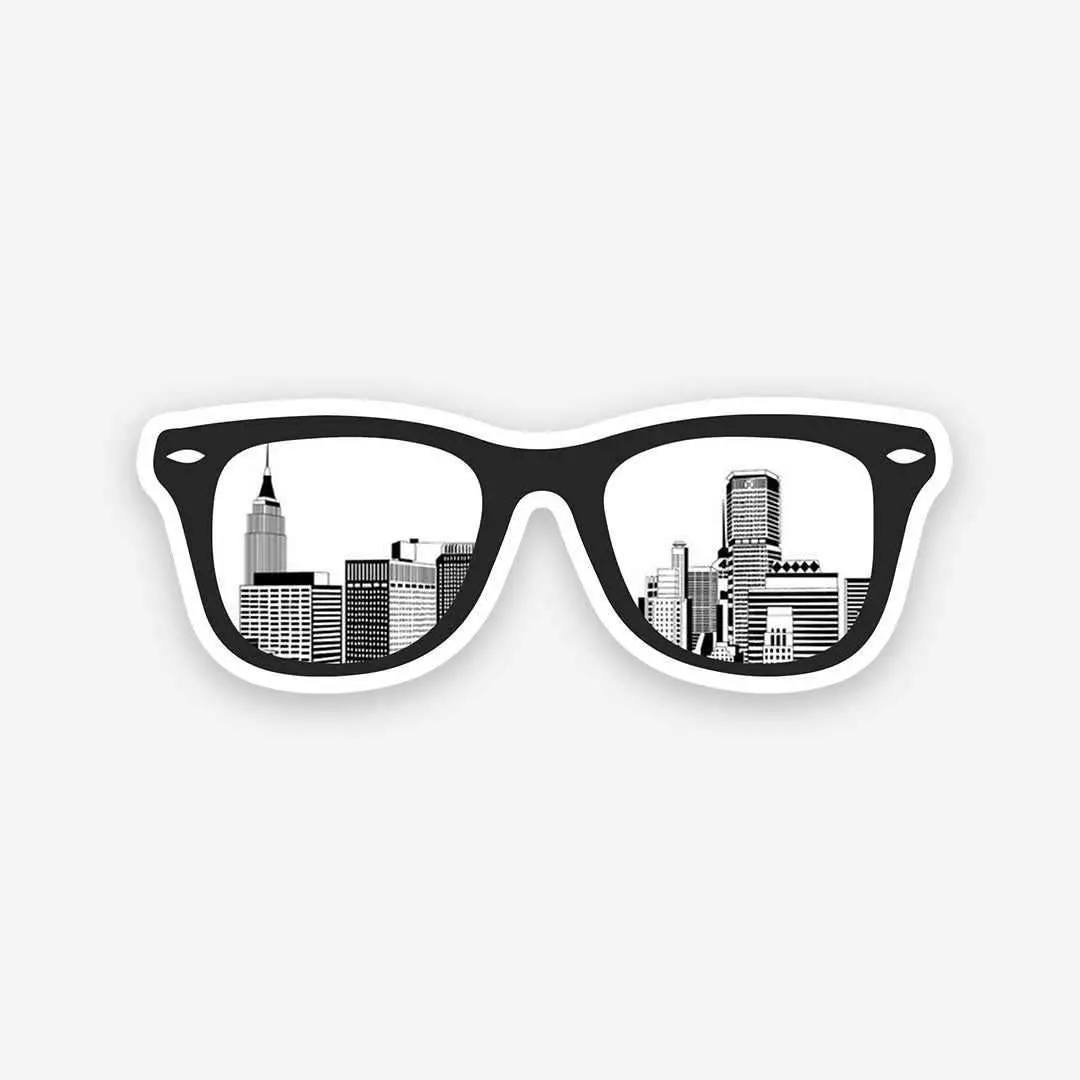 City Glasses Sticker 1