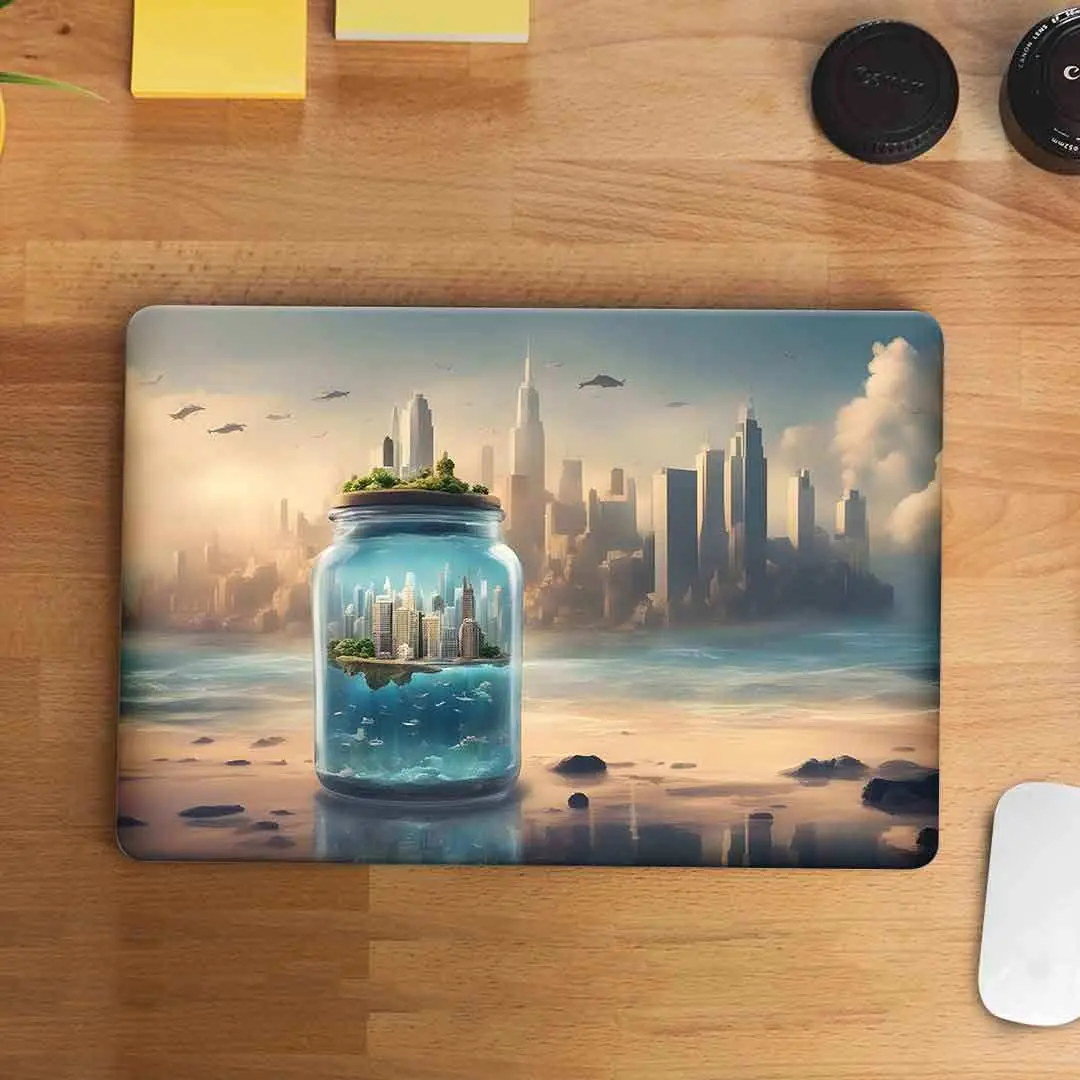 City In Jar Laptop Skin 1