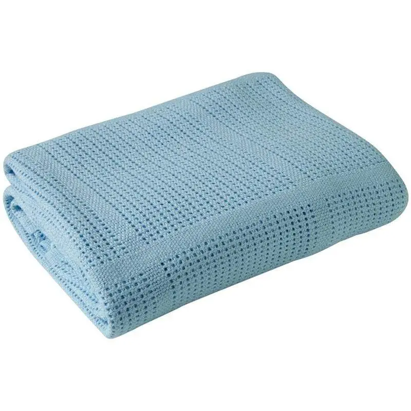 Clair De Lune Cellular Cot Blanket Blue 1