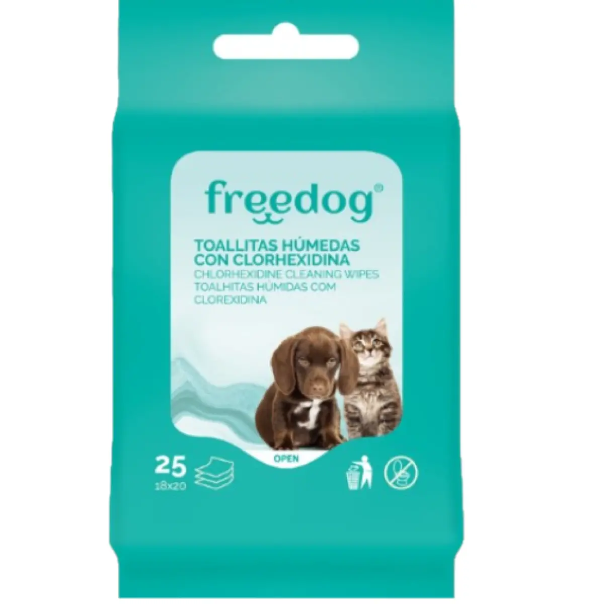 Free Dog - Salviette Detergenti Clorexidina - 25 Pz 1