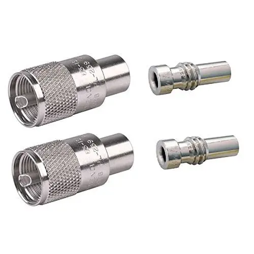 Coax Connectors - Amphenol (83-1Spb-15Rfx) Pl-259 / Uhf With Ug175 Reducer [Lot Of 2] 1