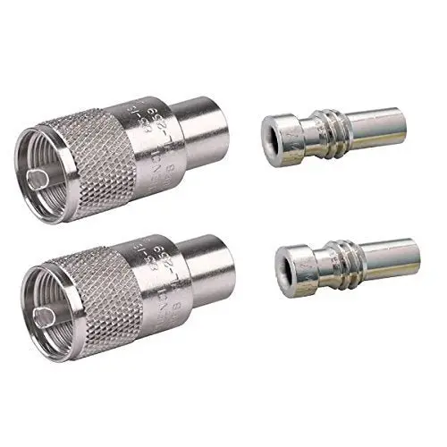 Coax Connectors - Amphenol (83-1Spb-15Rfx) Pl-259 / Uhf With Ug176 Reducer [Lot Of 2] 1