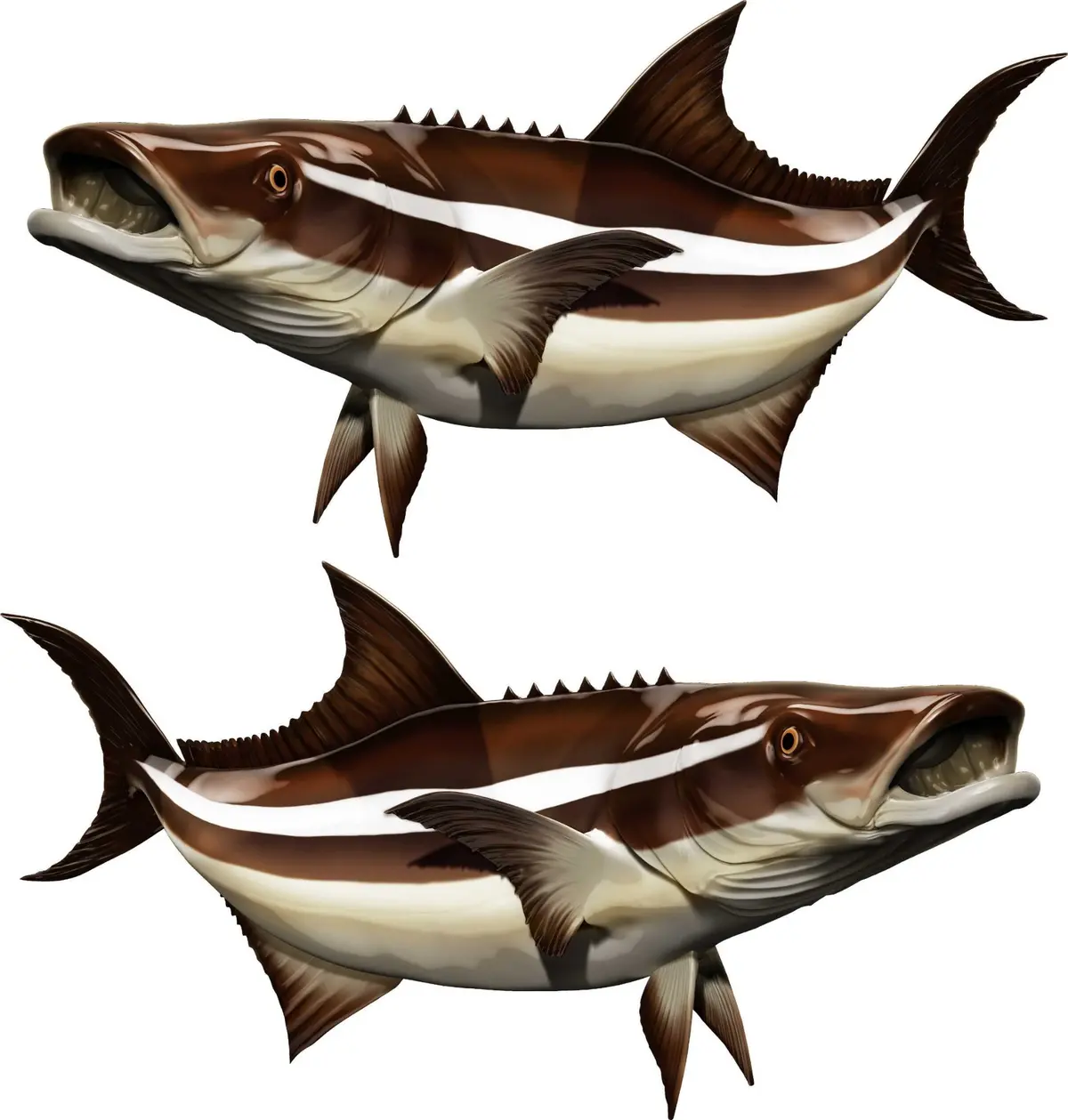 Cobia Fish Vinyl Decal – Realistic Side-View Graphics 3