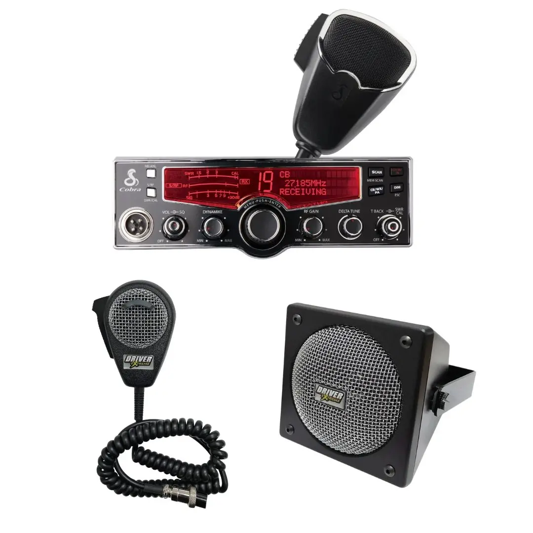 Cobra 29 Lx Cb Radio, Drx-9010 External Speaker, Drx-6560 4 Pin Noise Cancelling Dynamic Microphone, Combo 1