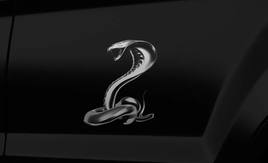 Silver Cobra Vinyl Graphic Decals For Ford Mustang Sports Car 1