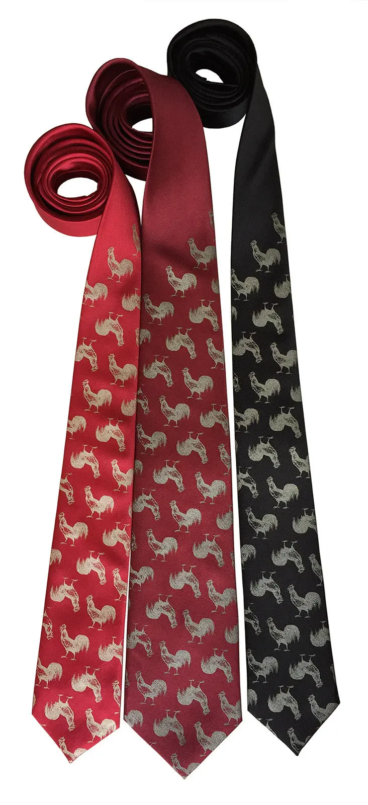Cock Necktie. Rooster Printed Tie 2