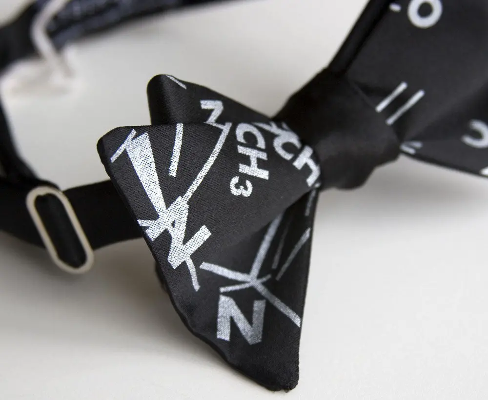 Addictive Molecules Bow Tie. Caffeine & Nicotine, "Coffee + Cigarettes." 1