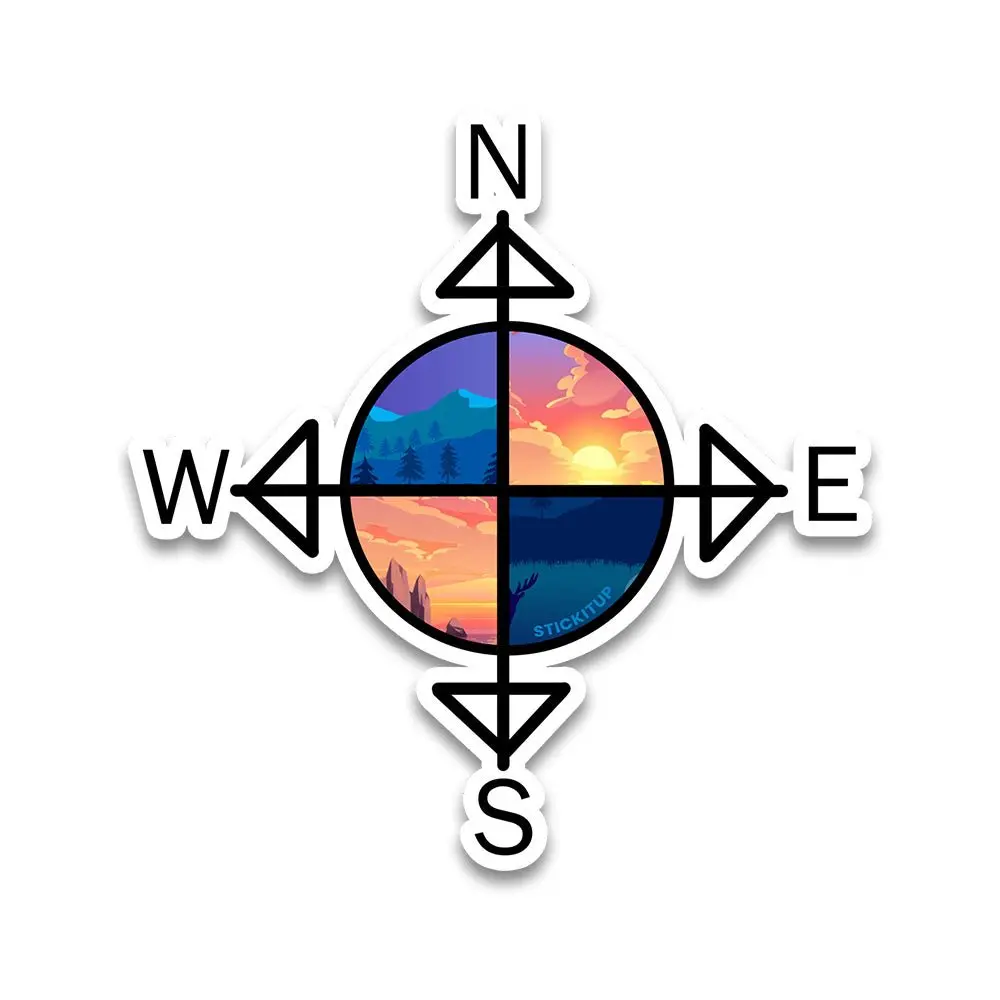 Compass Rose Bumper Sticker 2