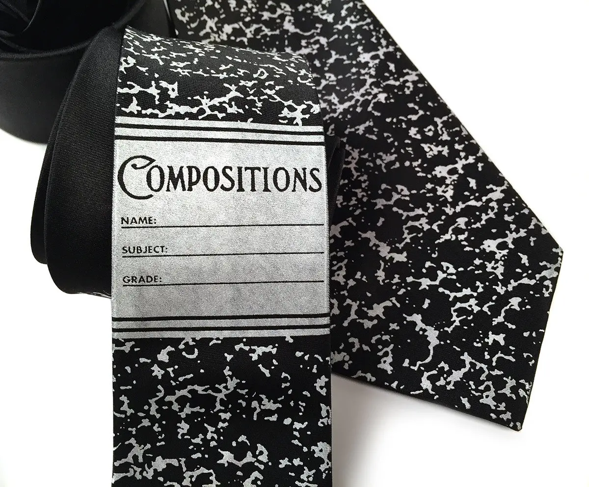 Composition Book Silk Necktie 1