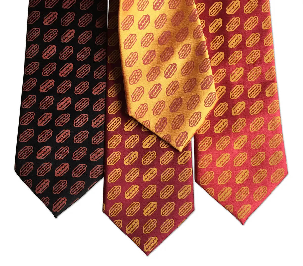 Coney Dog Necktie. Wieners! Hotdog Party Printed Tie 1