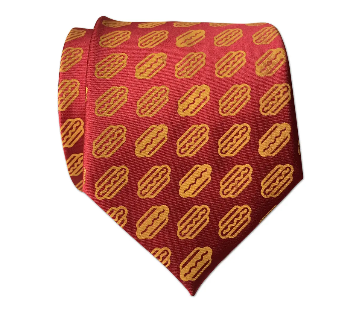 Coney Dog Necktie. Wieners! Hotdog Party Printed Tie 12