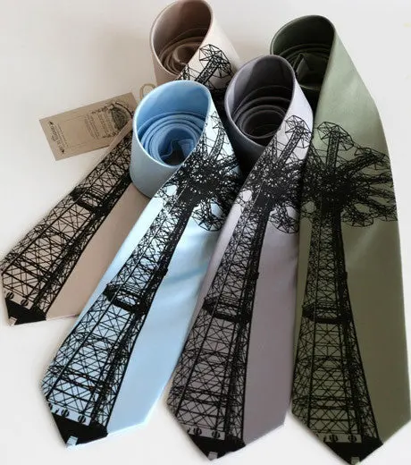Coney Island Parachute Jump Necktie 1
