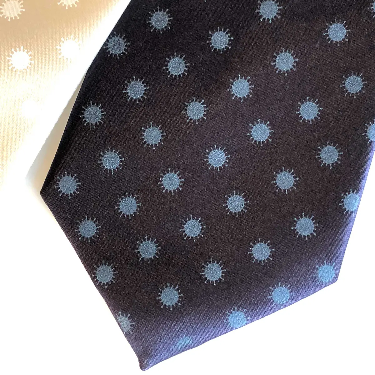 Corona Necktie. Coronavirus Polka Dot Tie, Viral Tie 1
