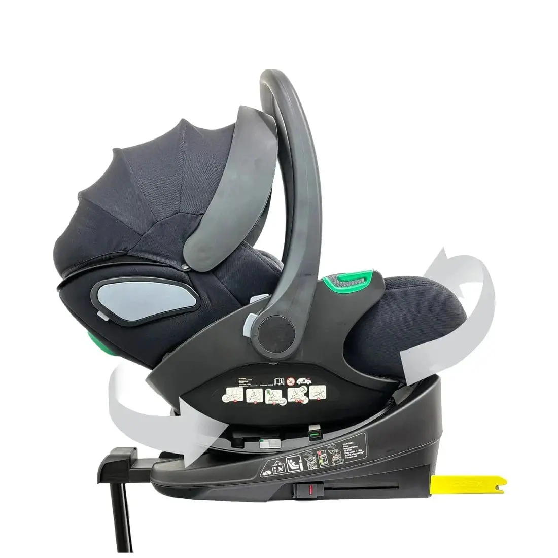 Cozy N Safe Avalon I-Size 360 40-85Cm Carrier & Base - Black/Grey 2
