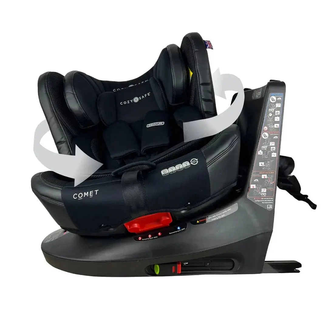 Cozy N Safe Comet Group 0+/1/2/3 360° Rotation Car Seat In Black 1