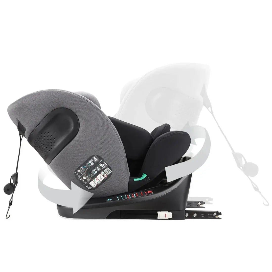 Cozy N Safe Galaxy I-Size 40-150Cm - Black/Grey 2