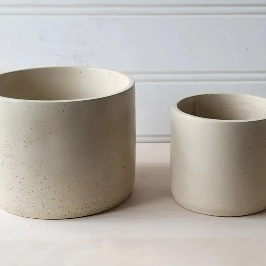 Cylinder Planter 5" Cream 2