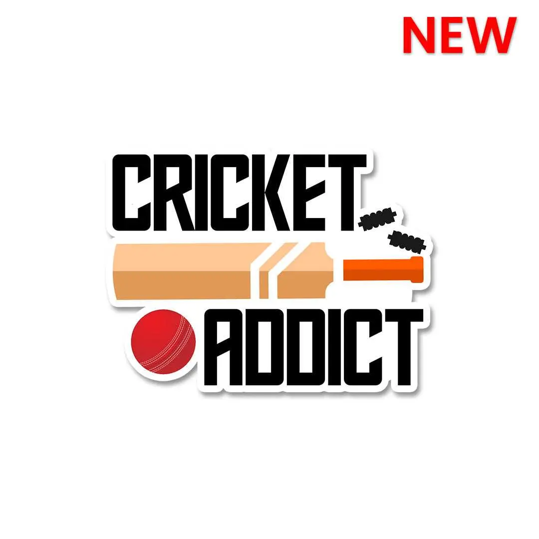 Cricket Addict Sticker 1