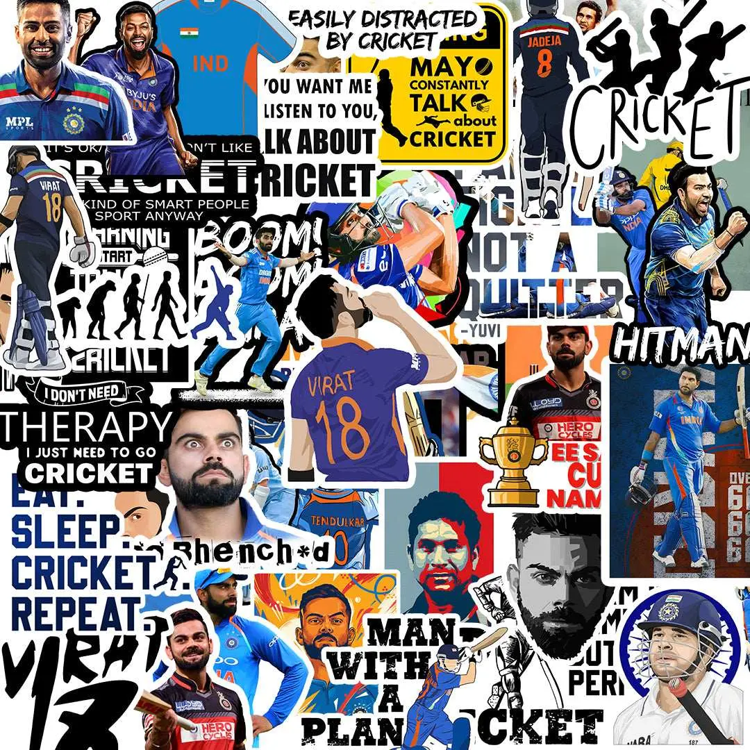 Cricket Sticker Packs [50 Sticker] 1