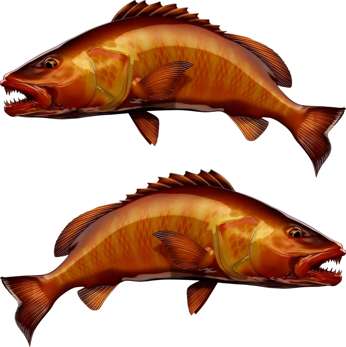 Cubera Snapper Curved-Leap Boat Decal – Premium Vinyl Fish Graphic 3