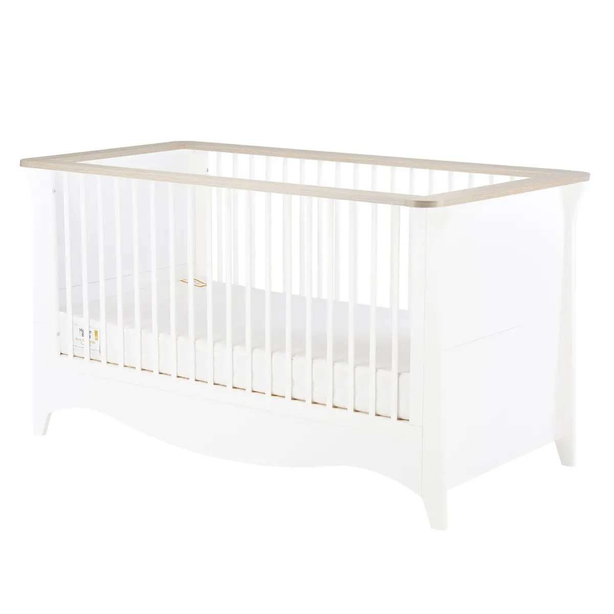 Cuddleco Clara Cot Bed - White/Ash 1