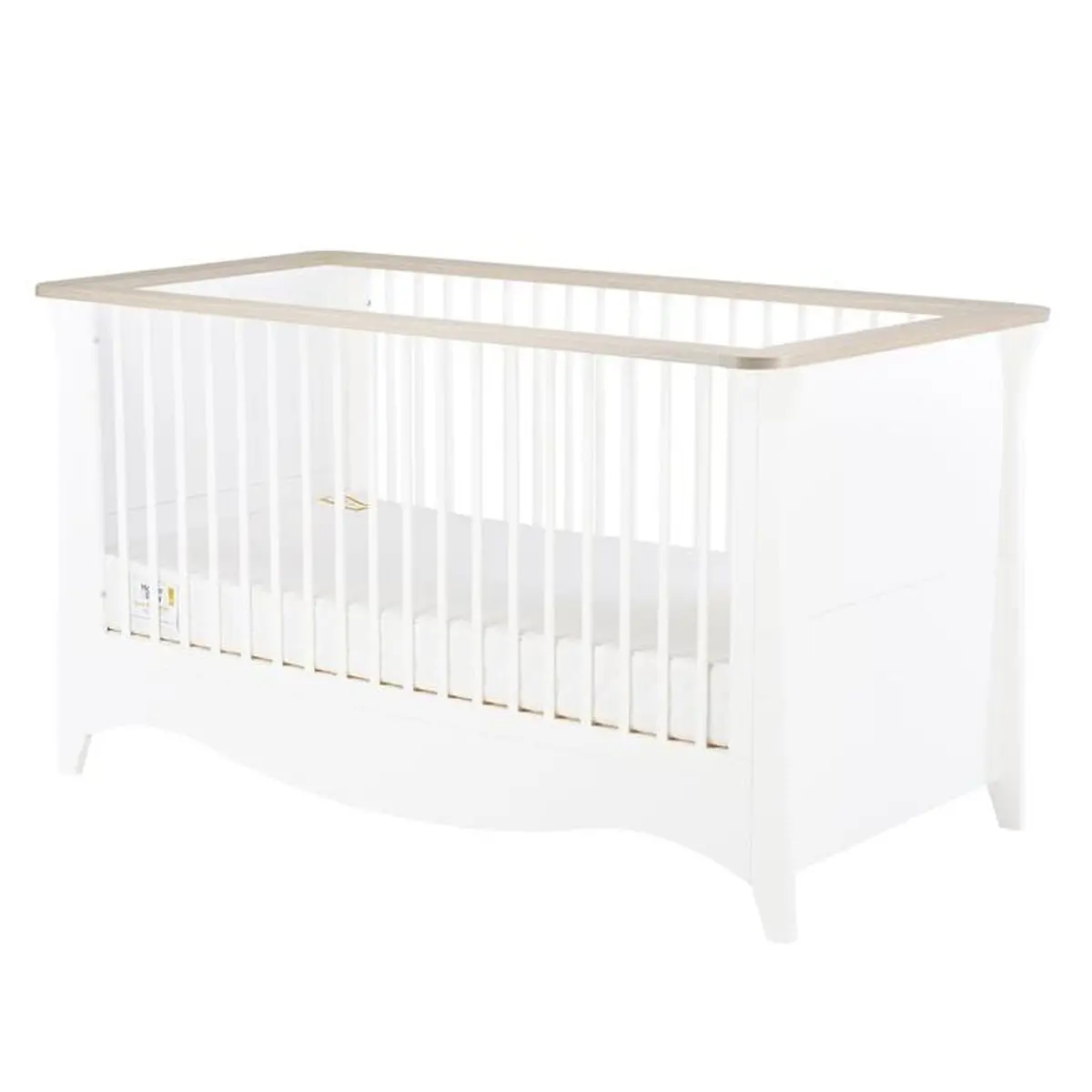 Cuddleco Clara 3 Piece Nursery Furniture Set - White/Ash 3