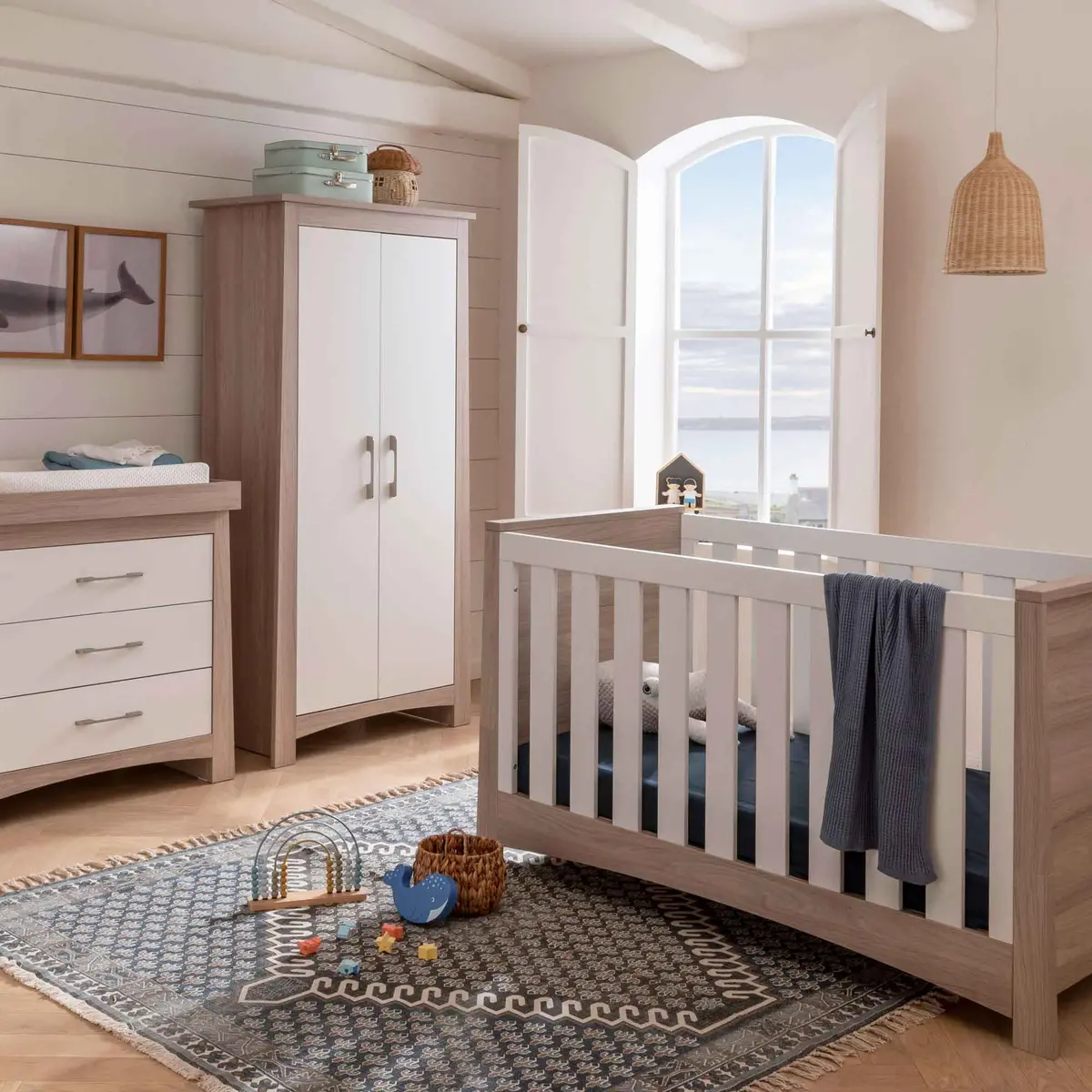 Cuddleco Lana 3 Piece Set - Ash/White 1