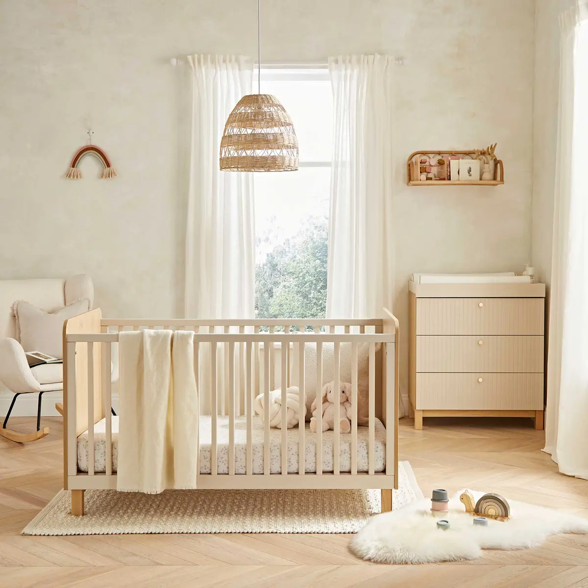 Cuddleco Remi 2 Piece Set - Oak/Cashmere 1