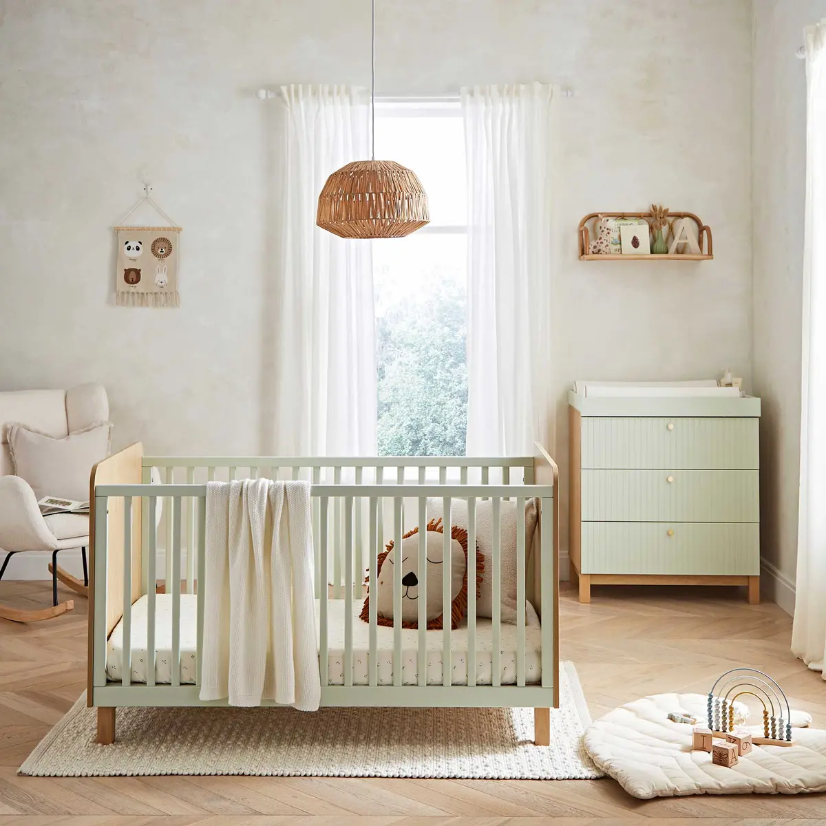 Cuddleco Remi 2 Piece Set - Oak/Green 1