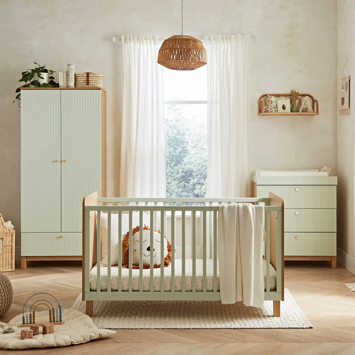 Cuddleco Remi 3 Piece Set - Oak/Green 1