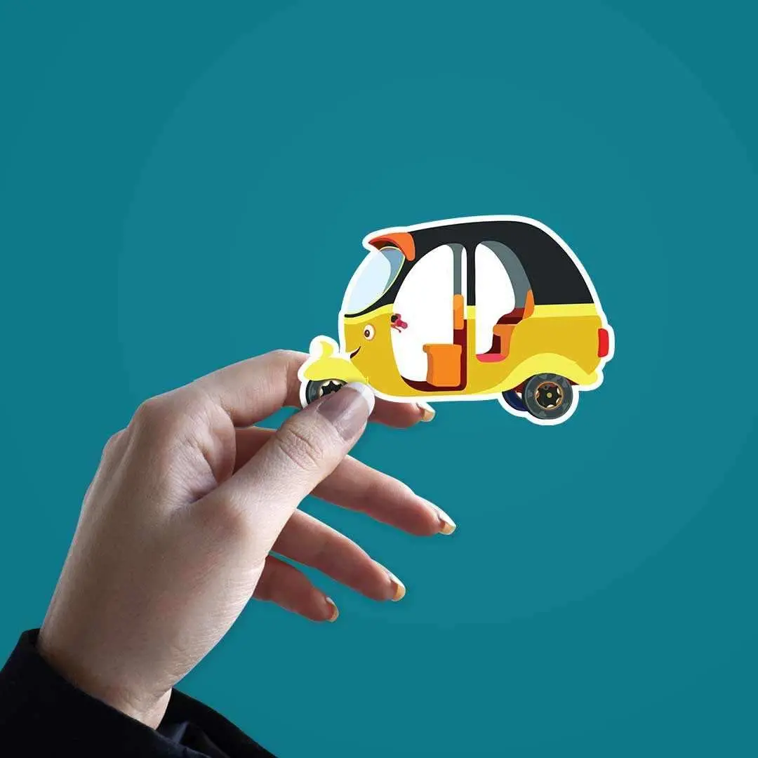 Cute Autorickshaw Sticker 2