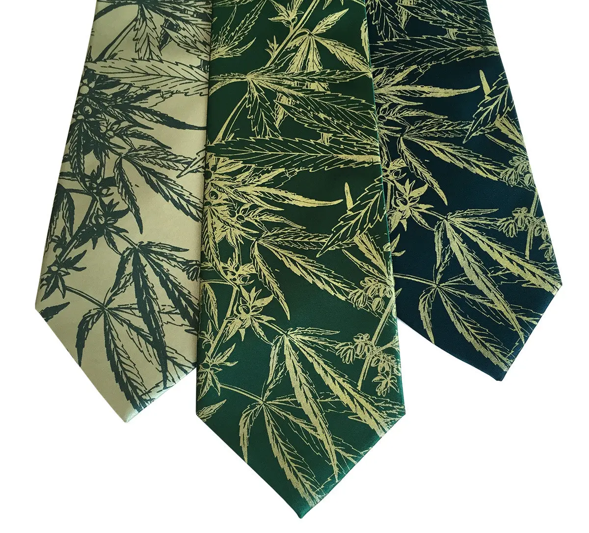Cannabis Necktie. Marijuana Leaf Printed Tie 1