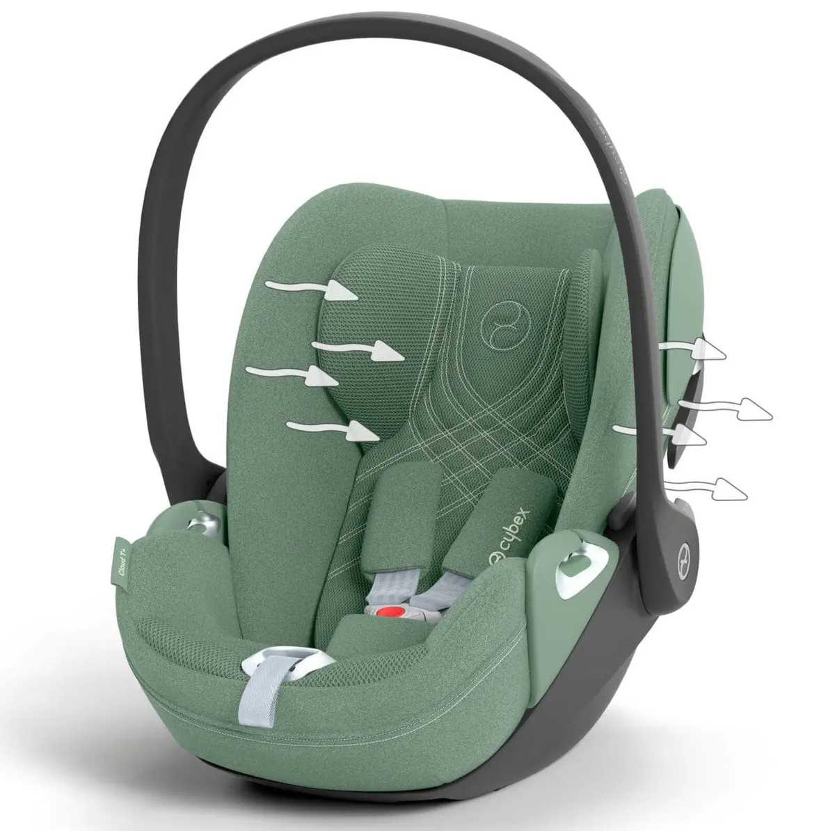 Cybex Cloud T Plus I-Size Car Seat - Leaf Green 2