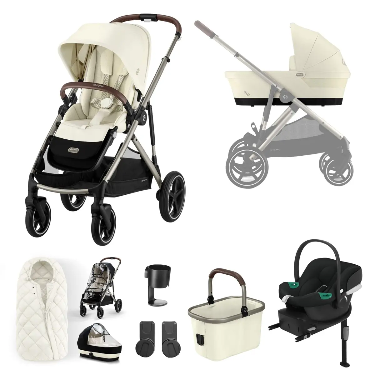 Cybex Gazelle S Comfort Bundle - Taupe/Seashell Beige 1