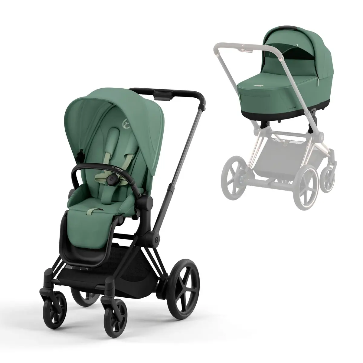 Cybex E-Priam Pram - Leaf Green 3